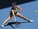 Linda Nosková bhem tvrtfinále Australian Open.