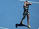 Ukrajinská tenistka Dajana Jastremská neme uvit, e vyhrála ve tvrtfinále...