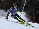 védský lya Kristoffer Jakobsen bhem prvního kola slalomu Svtového poháru v...
