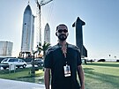 Yemi v texaském Boca Chica ped zkuebním startem rakety Starship, je by ho...