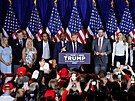 Donald Trump na setkání s píznivci po primárkách v New Hampshire (23. ledna...