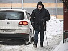 Boris Naddin se vrací ze zimní procházky.