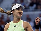Ruska Anna Kalinská slaví vítzství v osmifinále Australian Open.