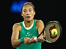 íanka eng chin-wen hraje bekhend ve tvrtfinále Australian Open.