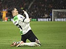 Darwin Nunez slaví otevení skóre pro Liverpool v zápase s Bournemouthem