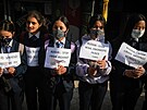 Protest v Nepálu proti ruské válce na Ukrajin (28. února 2022)