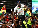 Guinejtí fanouci slaví vítzství nad Gambií v utkání Afrického poháru národ.