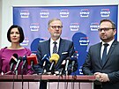 Pedsedové stran koalice SPOLU ve Snmovn - zleva Markéta Pekarová Adamová...