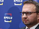 éf lidovc Marian Jureka ped podpisem spolupráce stran koalice SPOLU ve...