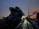 U Karviné se stetl vlak s nákladním vozidlem. (24. ledna 2024)