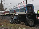 U Karviné se stetl vlak s nákladním vozidlem. (24. ledna 2024)
