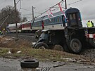 U Karvin se stetl vlak s kamionem. Strojvedouc srku nepeil. (24. ledna...