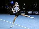 Jannik Sinner pálí ve finále Australian Open.