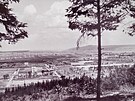 Pohled na stále jet rozestavný Baov z kopce Trestný (stojí ji Spoleenský...