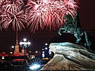 Petrohrad s pipomnl výroí konce obléhání Leningradu ohostrojem. (27.1.2024)