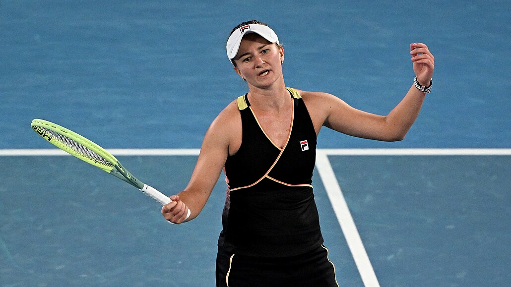 Zklamaná Barbora Krejíková ve tvrtfinále Australian Open