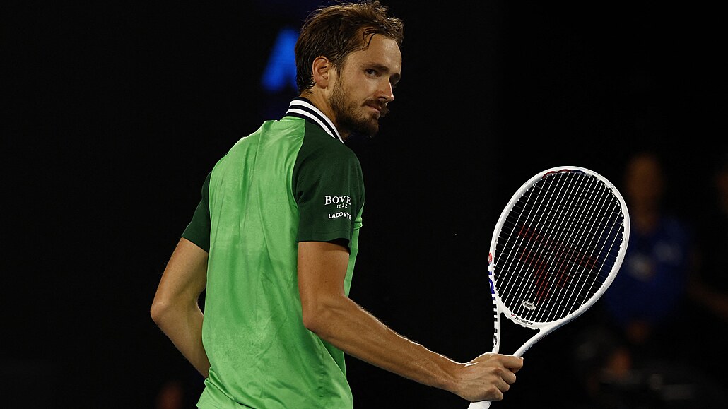 Daniil Medved�v ve finále Australian Open.