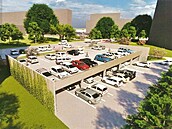 V Písku plánují na sídli�ti Jih vystav�t nové etá�ové parkovi�t� s 200 místy....