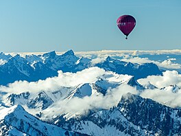 44. mezinárodní festival horkovzduných balón v Chateau-d'Oex (25. ledna 2023)