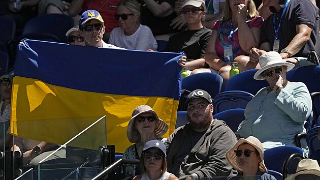 Fanouek s ukrajinskou vlajkou na Australian Open 2024