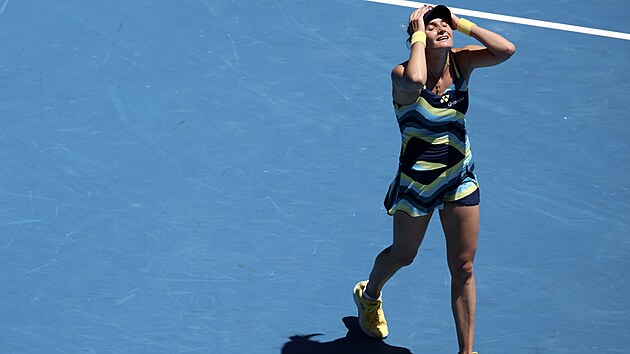 Ukrajinsk tenistka Dajana Jastremsk neme uvit, e vyhrla ve tvrtfinle Australian Open.