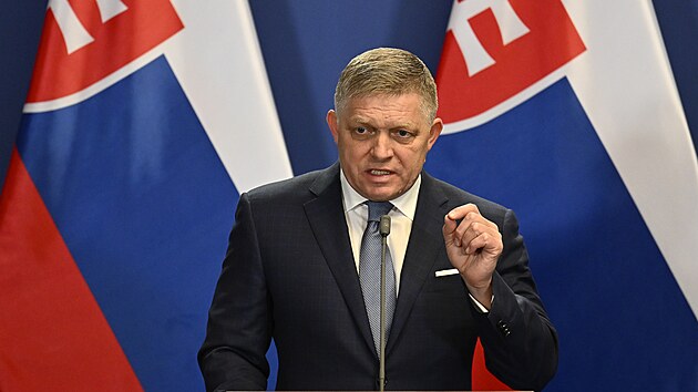 Slovenský premiér Robert Fico v Budapeti (16. ledna 2024)