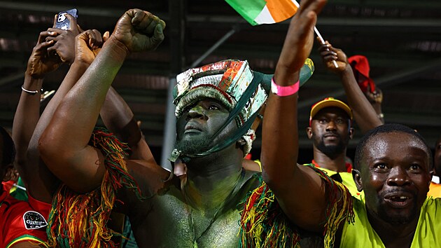 Guinejt fanouci slav vtzstv nad Gambi v utkn Africkho pohru nrod.