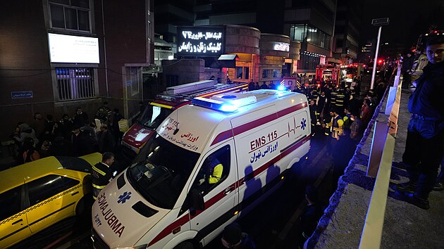 Nemocnici na severu Tehernu zachvtil rozshl por. Pacienty i personl se podailo evakuovat. (25. ledna 2024)
