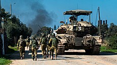 Izraeltí vojáci v Pásmu Gazy bojují s teroristickým hnutím Hamás. (14. února 2024)