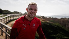Mick van Buren na slávistickém soustední v Algarve.