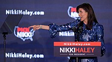 Nikki Haleyová na setkání s píznivci po primárkách v New Hampshire (23. ledna...