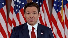 Ron DeSantis oznamuje odstoupení z republikánských primárek. (21. ledna 2024)