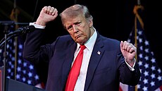 Donald Trump b�hem kampan� ve stát� New Hampshire (21. ledna 2024)