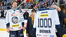 Liberecký obránce Lukáš Derner nastoupil k tisícému zápasů v domácí nejvyšší...