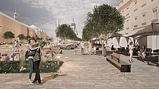 Vizualizace prom�ny Velkého nám�stí v Hradci Králové (25. 1. 2024)