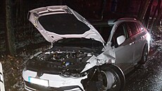 Hasii varovali 23. ledna 2024 ped namrzlými vozovkami. Ráno u Borohrádku na...