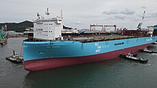 Nejvtí metanolem pohánná kontejnerová lo na svt Ane Maersk (24. ledna...