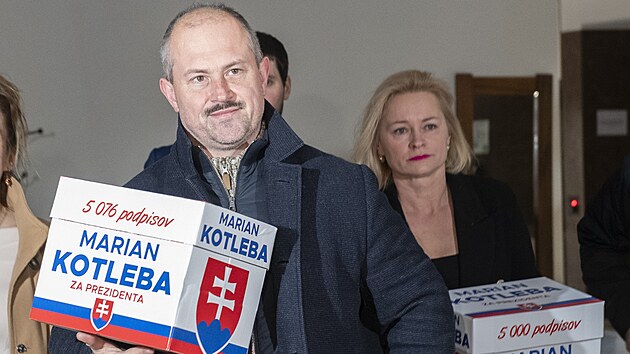 Kandidt na slovenskho prezidenta Marian Kotleba (30. ledna 2024)