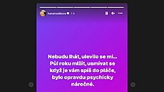 Hana Rainders Malíková oznámila na Instagramu, e se rozvádí s manelem (30....