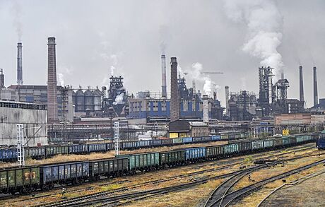 Ruská ocelárna v Magnitogorsku (31. íjna 2022)