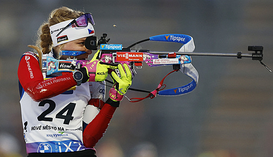 �eská biatlonistka Markéta Davidová ve sprintu na MS v Novém M�st� na Morav�.