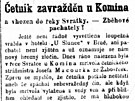 O vrad a nlezu tla etnka Josefa Macourka informovaly 24. jna 1918...