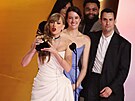 Taylor Swift na cenách Grammy (4. února 2024).