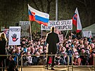 Slováci ped sídlem parlamentu protestovali proti vládní novele trestního...
