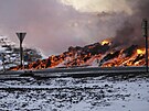 Sopka na Islandu opt chrlí lávu, je to tetí erupce za dva msíce (8. února...