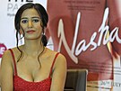 Indická hereka Púnam Pándejová na autogramiád filmu Nasha (21. ervence 2013)