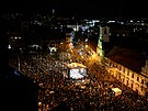 Slováci ve tvrtek opt vyli do ulic na protivládní demonstrace kvli...