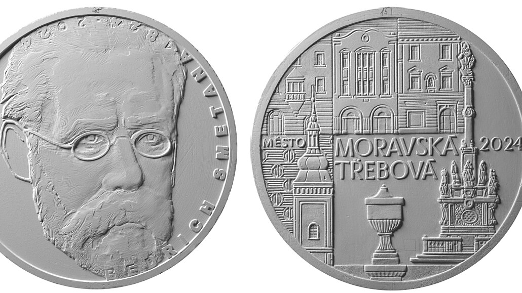 Gümüş Smetana ve altın Moravská Třebová.  Merkez bankası hatıra parası basacak