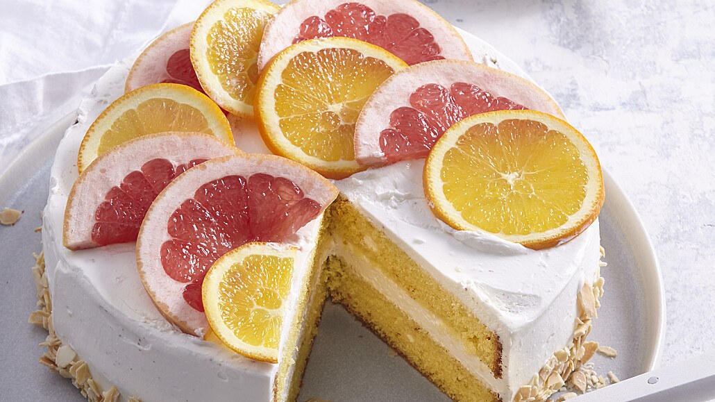 Pomeranový dort s krémem