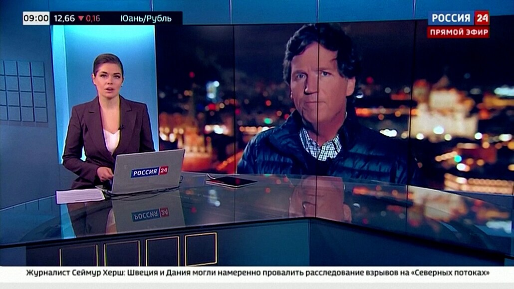 Tucker Carlson potvrdil v ruské televizi svj rozhovor s Putinem.